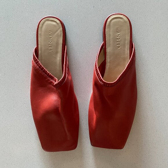WANDLER Red Leather Mules - Picture 2 of 6